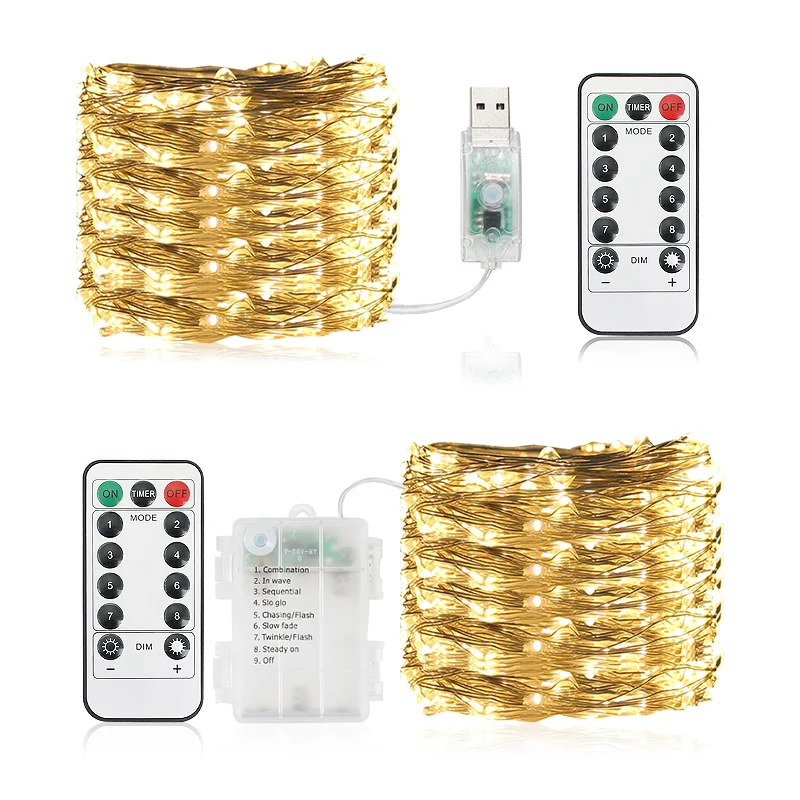 Festive Light Outdoor Copper LED String 10M 5M Remote Control Timing Battery USB Garden Light LED For Party Christmas Decoration
Festive Light Outdoor Copper LED String 10M 5M Remote Control Timing Battery USB Garden Light LED For Party Christmas Decoration