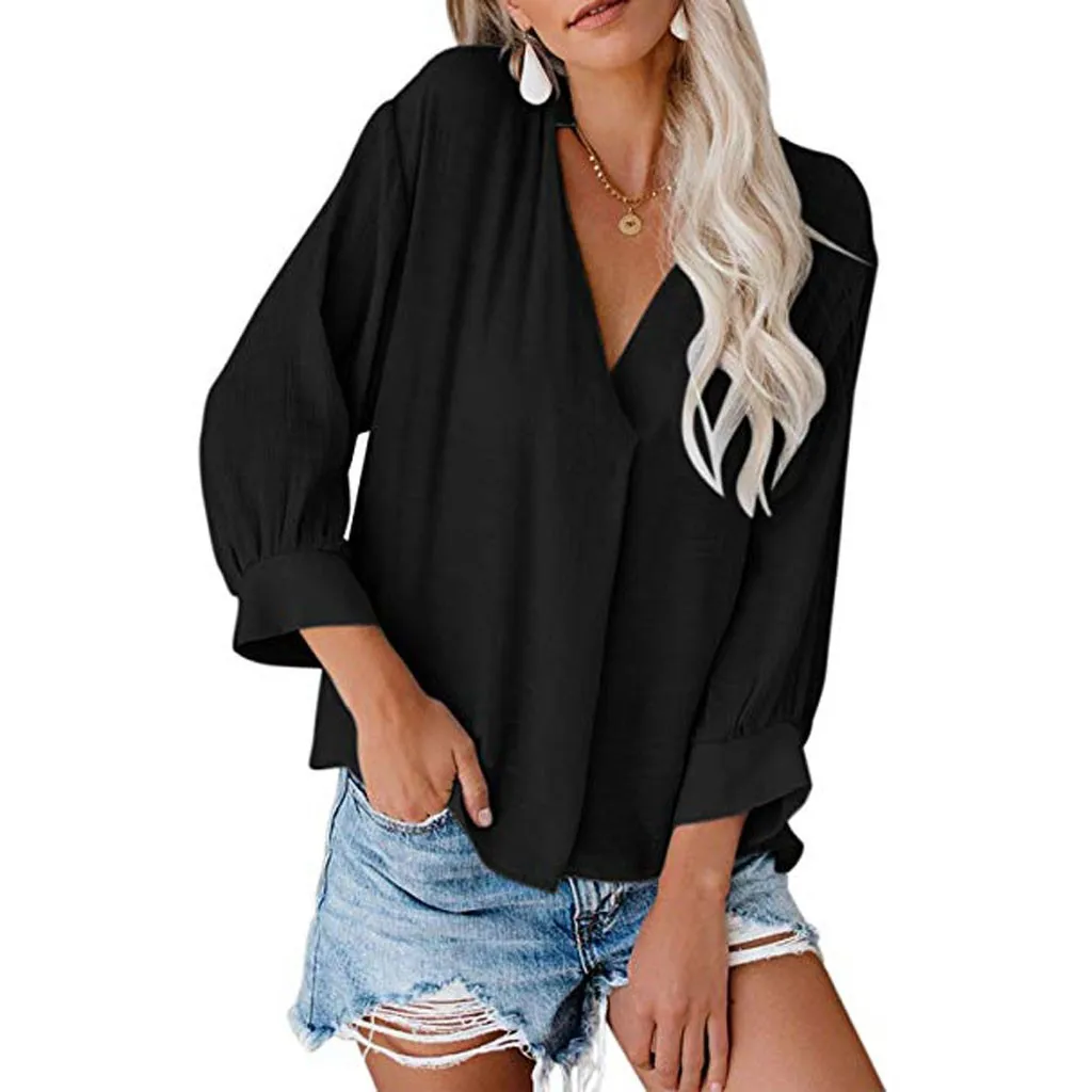JAYCOSIN Plain OL Blouse work Shirt chemise Top Womens Long Sleeve Solid Color V Neck Fold Tee Casual Popular Blouse Tops(S-XXL)
JAYCOSIN Plain OL Blouse work Shirt chemise Top Womens Long Sleeve Solid Color V Neck Fold Tee Casual Popular Blouse Tops(S-XXL)