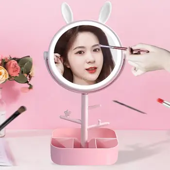 Portable USB Rechargeable LED Light Desktop Makeup Mirror Storage Box Container
Portable USB Rechargeable LED Light Desktop Makeup Mirror Storage Box Container