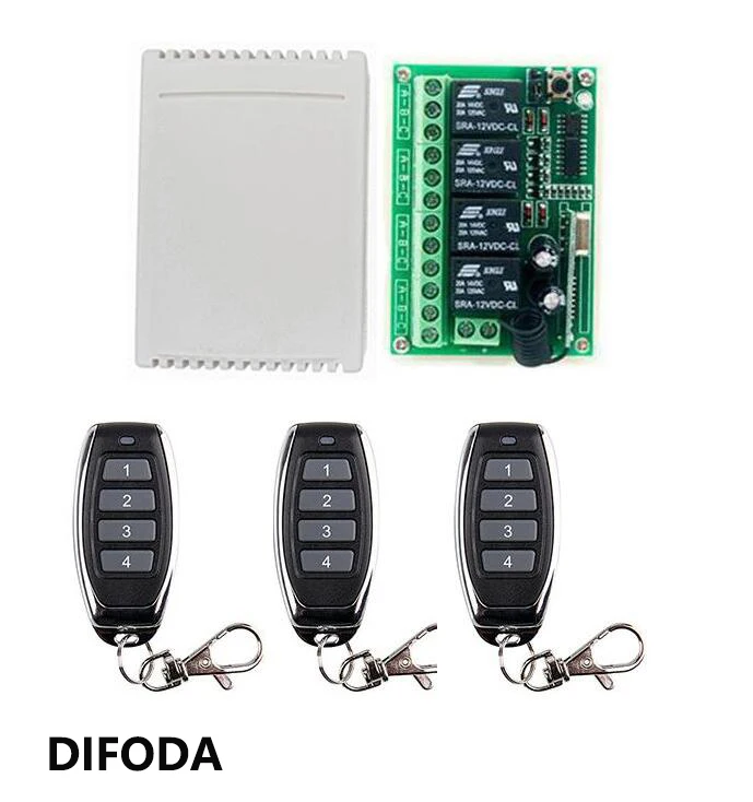 433mhz 12 V 12V 4CH RF Wireless Remote Control Switch System Receiver Transmitters For Appliances Gate Garage Door window /lamp
433mhz 12 V 12V 4CH RF Wireless Remote Control Switch System Receiver Transmitters For Appliances Gate Garage Door window /lamp