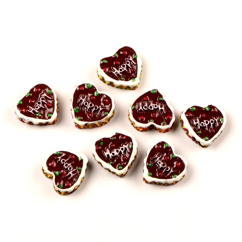 20pcs Resin HAPPY Heart Flatback Cabochon Jewelry Findings Scrapbooking For Making Charms Pendants Accessories Diy | Украшения и