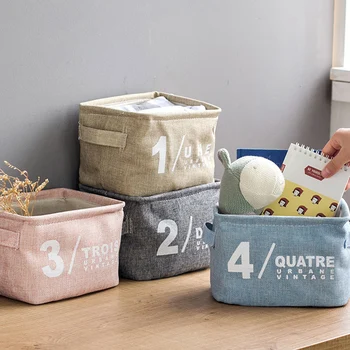 4 piece/set Double layer Desktop Foldable Storage Basket Canvas Fabric Waterproof OrganizerFor Cosmetic Storage Baskets
4 piece/set Double layer Desktop Foldable Storage Basket Canvas Fabric Waterproof OrganizerFor Cosmetic Storage Baskets
