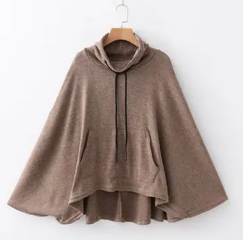 HCBLESS 2019 autumn new drawstring high collar loose large version of the cape type knitted jacket
HCBLESS 2019 autumn new drawstring high collar loose large version of the cape type knitted jacket
