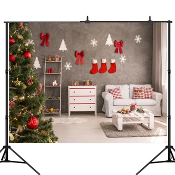Lyavshi Photography Backdrop Christmas Tree Gray wall snowflake sock Bow decoration Kids Interior Backgrounds For Photo Studio
Lyavshi Photography Backdrop Christmas Tree Gray wall snowflake sock Bow decoration Kids Interior Backgrounds For Photo Studio
