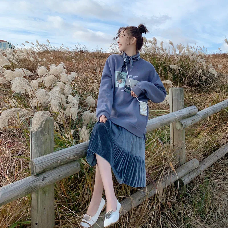 Photo Shoot 2020 Spring Clothing New Style Velvet Splicing Dress Fishtail Mid-length Loose-Fit Slimming Network Hongwei Dress Wo
Photo Shoot 2020 Spring Clothing New Style Velvet Splicing Dress Fishtail Mid-length Loose-Fit Slimming Network Hongwei Dress Wo