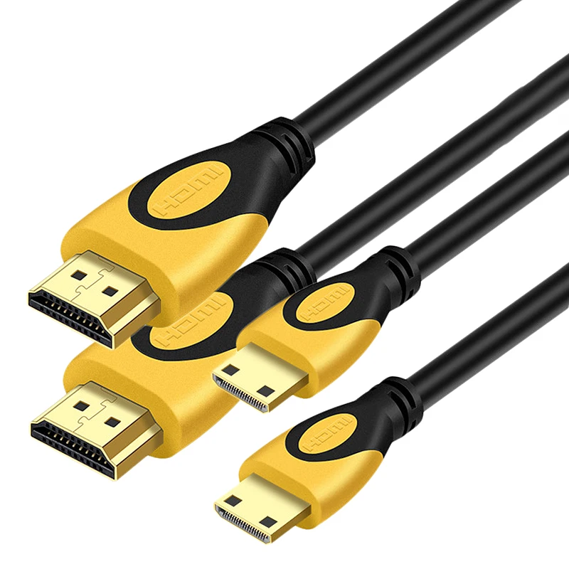 VEGGIEG Mini HDMI to HDMI Cable Tablet TV Display Link Line 3M (2Pcs)