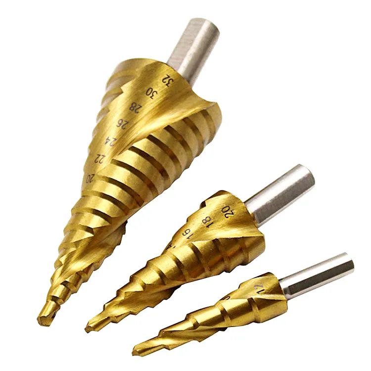 Citop 3pcs/set HSS Triangular Titanium Spiral Grooved Step Drill Bits Cutting Tools Steel Woodworking Metal Drill Hardware Power
Citop 3pcs/set HSS Triangular Titanium Spiral Grooved Step Drill Bits Cutting Tools Steel Woodworking Metal Drill Hardware Power