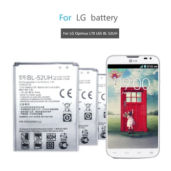 BL-52UH Mobile Phone Battery For LG Opimus L70 D320 L65 D285 D280 D320N VS876 Replacement Battery BL 52UH 2040mAh
BL-52UH Mobile Phone Battery For LG Opimus L70 D320 L65 D285 D280 D320N VS876 Replacement Battery BL 52UH 2040mAh