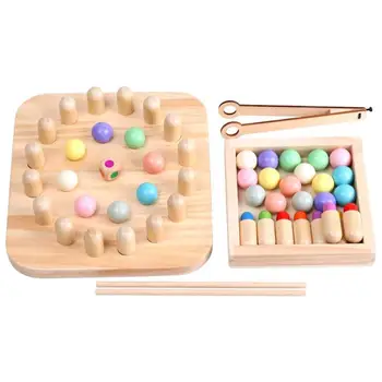 Wooden Memory Chess Game Fun Early Educational Toy Color Cognitive Practical Ability Clip Beads Montessori Gifts For Children
Wooden Memory Chess Game Fun Early Educational Toy Color Cognitive Practical Ability Clip Beads Montessori Gifts For Children