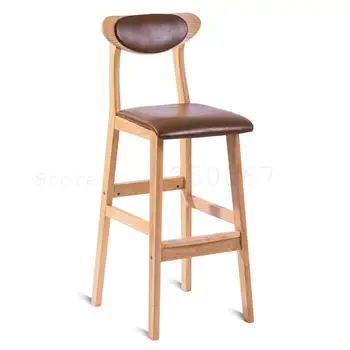 Nordic Bar Chair Solid Wood Modern Simple High-footed Stool Retro Bar Chair Backrest Bar Stool Front Bar Chair
Nordic Bar Chair Solid Wood Modern Simple High-footed Stool Retro Bar Chair Backrest Bar Stool Front Bar Chair