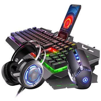 Gaming Mechanical Feel Keyboard And Mouse Headset Earphone Three-piece Suit Desktop PC game 2400 DPI M acro Mouse USB Wired
Gaming Mechanical Feel Keyboard And Mouse Headset Earphone Three-piece Suit Desktop PC game 2400 DPI M acro Mouse USB Wired