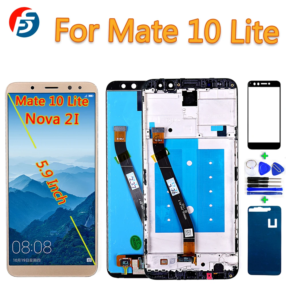 100% Tested Touch Screen For Huawei MATE 10 lite 5.9 inch LCD Display Digitizer Assembly Nova 2i Frame with Free Tool Glass film
100% Tested Touch Screen For Huawei MATE 10 lite 5.9 inch LCD Display Digitizer Assembly Nova 2i Frame with Free Tool Glass film