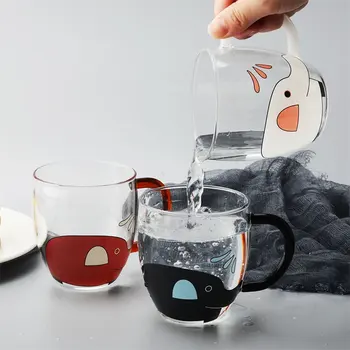 340ml Coffee Glass Mug Creative Cute Cartoon Elephant Tea Cup Transparent Breakfast Milk Glass Mug Handle Drinkware Gift
340ml Coffee Glass Mug Creative Cute Cartoon Elephant Tea Cup Transparent Breakfast Milk Glass Mug Handle Drinkware Gift