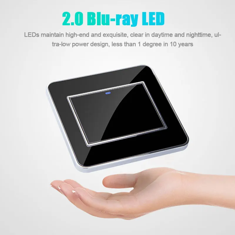 Waterproof 1 Gang LED light Touch Switch Standard Sensor Wall lamp Switch Tempered Glass Panel Module Home improvement
Waterproof 1 Gang LED light Touch Switch Standard Sensor Wall lamp Switch Tempered Glass Panel Module Home improvement