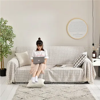 Cotton & Line Plaid Sofa Cover Solid Color Universal Sofa Towel All-inclusive Dust Couch Cover Home Decoration Slipcover
Cotton & Line Plaid Sofa Cover Solid Color Universal Sofa Towel All-inclusive Dust Couch Cover Home Decoration Slipcover