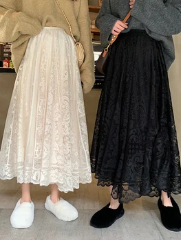 Hot New Spring And Summer Women's Waist Gauze Lace Skirt Thin A A-line Long high fashion lace skirt women
Hot New Spring And Summer Women's Waist Gauze Lace Skirt Thin A A-line Long high fashion lace skirt women