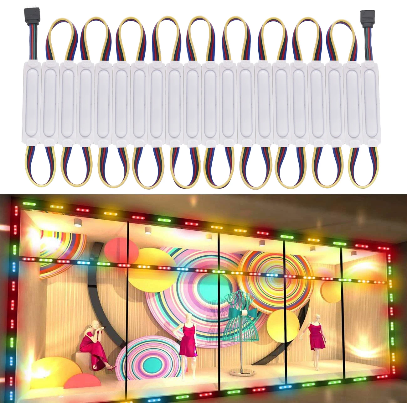 9 LED Colorful SMD5730 LED RGB Module Light Waterproof For Boat Cabin Deck Stair Letter Sign Advertising Garden Lighting
9 LED Colorful SMD5730 LED RGB Module Light Waterproof For Boat Cabin Deck Stair Letter Sign Advertising Garden Lighting