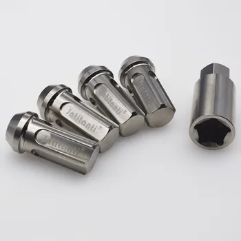 Silver M12*1.5 high strength lightweight Gr5 titanium anti-theft lug nut with close end
Silver M12*1.5 high strength lightweight Gr5 titanium anti-theft lug nut with close end
