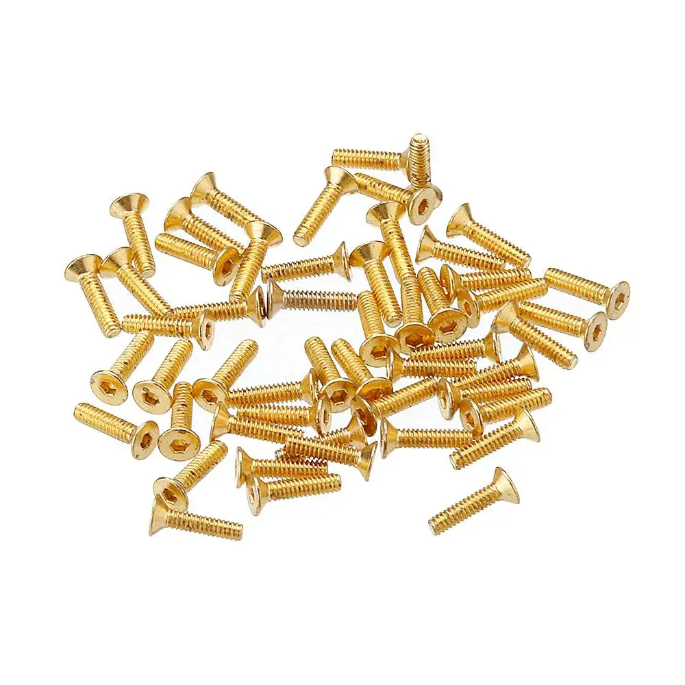 Suleve M3AH13 50Pcs Titanium Plated M3 Hex Socket Flat Head Countersunk Screws Alloy Steel 12.9 Grade Screw Bolt 5-16mm
Suleve M3AH13 50Pcs Titanium Plated M3 Hex Socket Flat Head Countersunk Screws Alloy Steel 12.9 Grade Screw Bolt 5-16mm