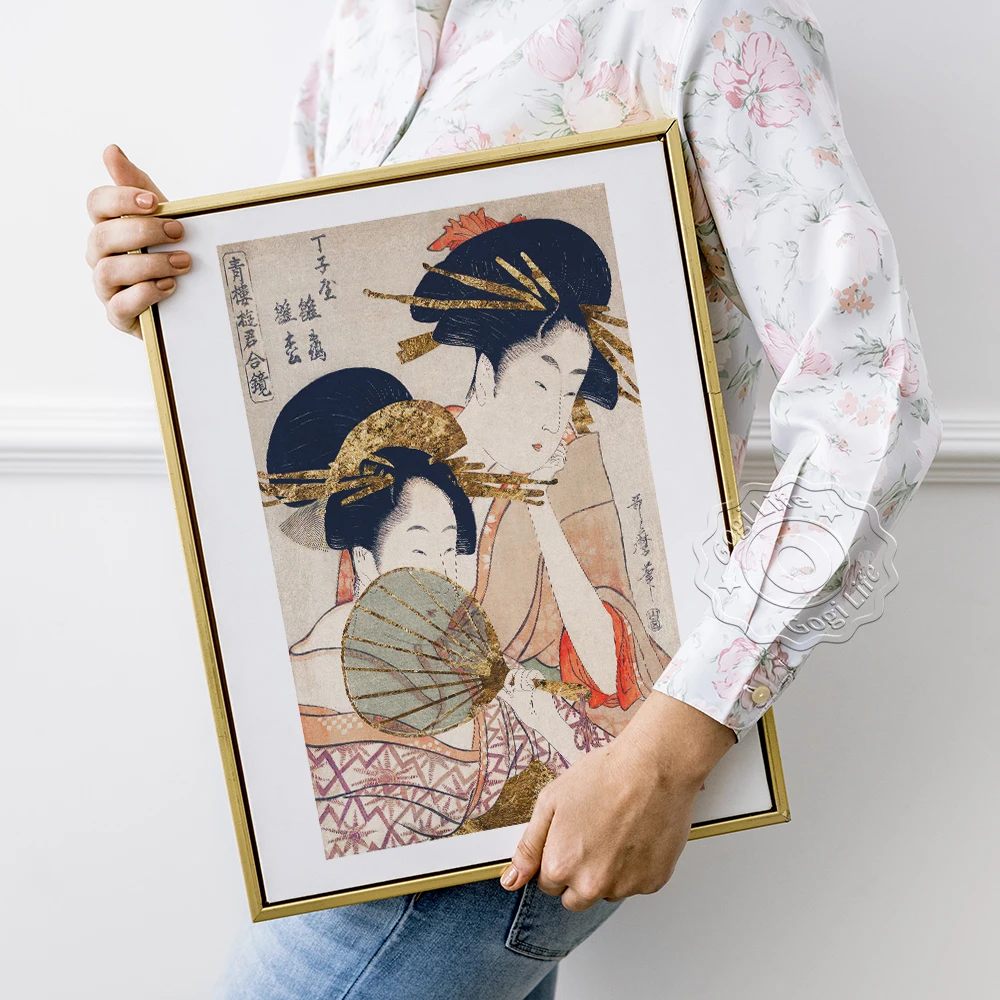 Выставочный плакат Kitagawa Utamaro для музеев японские художественные принты на стену