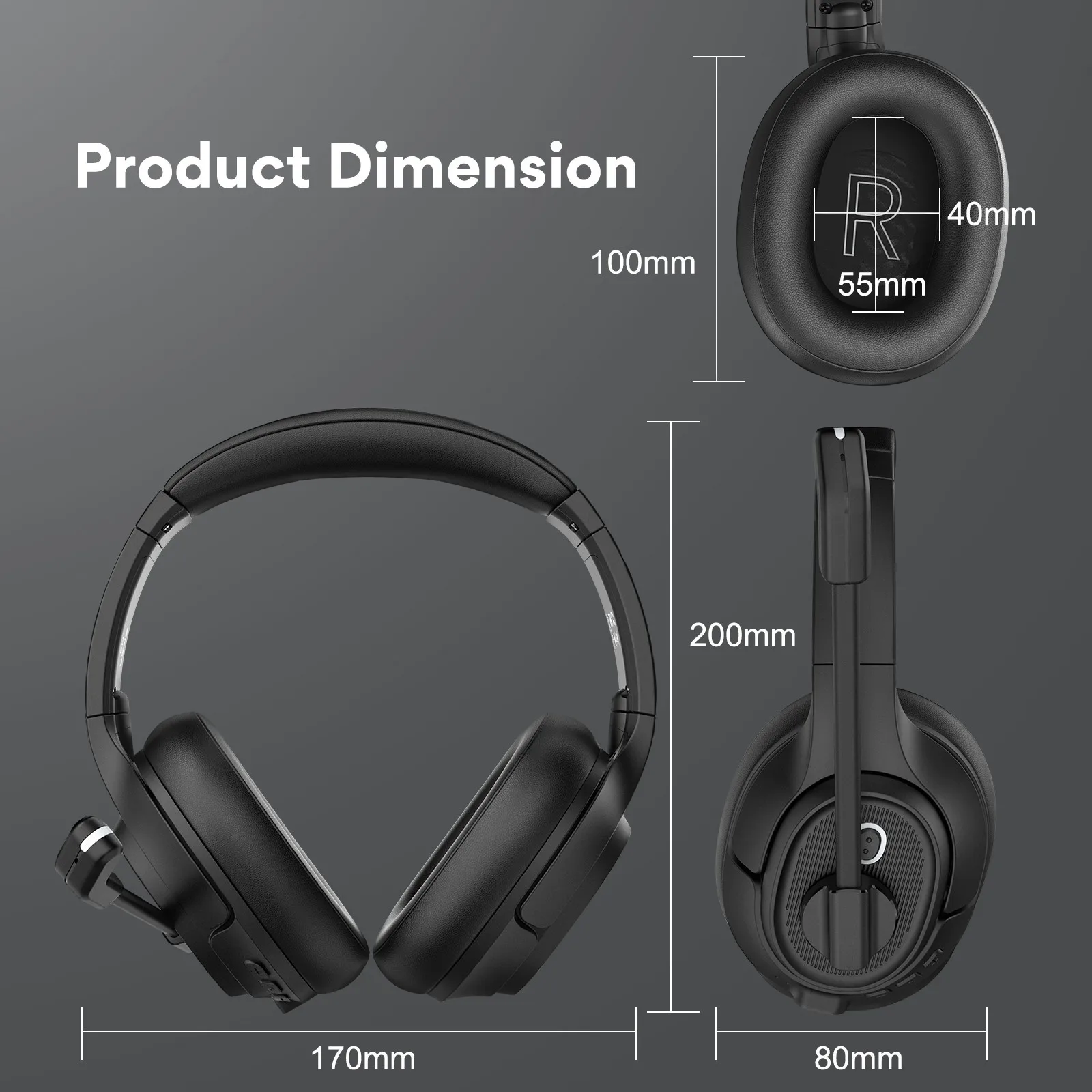 Generic H6 Wireless Headphones With Dongle AI Envmental Noise Canceling