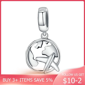 CodeMonkey Authentic 925 Sterling Silver Traveling Dream Map & Plane Charm Beads Fit Charm Bracelets Fashion DIY Jewelry CMC242
CodeMonkey Authentic 925 Sterling Silver Traveling Dream Map & Plane Charm Beads Fit Charm Bracelets Fashion DIY Jewelry CMC242
