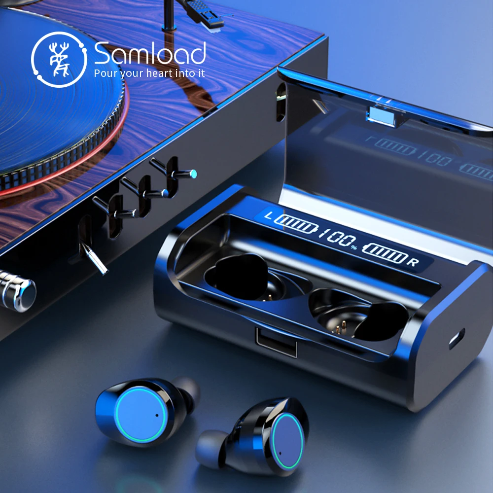 Samload Bluetooth in Earbuds Hif iWireless Stereo Earphone support Touch Control 4000mAh PowerBank Charging box for Sony Huawei
Samload Bluetooth in Earbuds Hif iWireless Stereo Earphone support Touch Control 4000mAh PowerBank Charging box for Sony Huawei