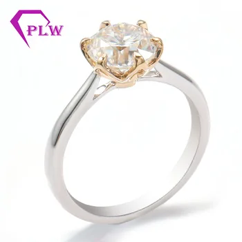Include Certificate Lab Moissanite 6.5mm Round Brilliant Cut D Color 10k Yellow Gold Ring With Petal Head 14pcs Small Side stone
Include Certificate Lab Moissanite 6.5mm Round Brilliant Cut D Color 10k Yellow Gold Ring With Petal Head 14pcs Small Side stone