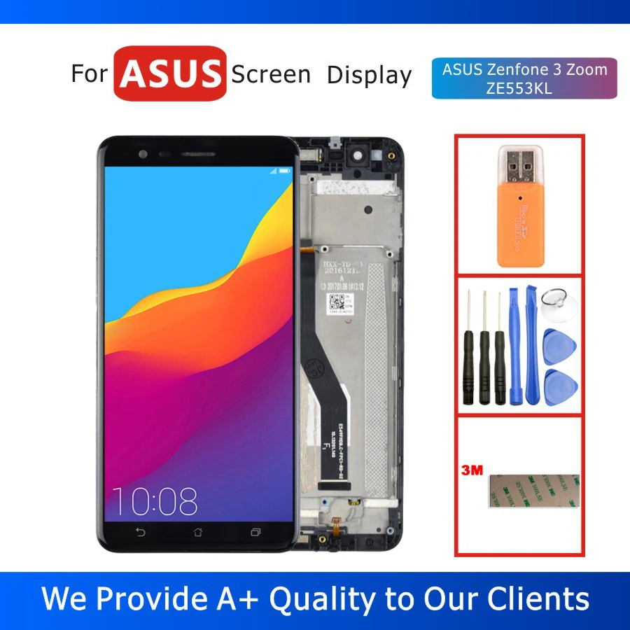 100% Tested 5.5" LCD Display for ASUS Zenfone 3 Zoom ZE553KL Display with Touch Screen Digitizer Assembly Frame Replacement Part
100% Tested 5.5" LCD Display for ASUS Zenfone 3 Zoom ZE553KL Display with Touch Screen Digitizer Assembly Frame Replacement Part