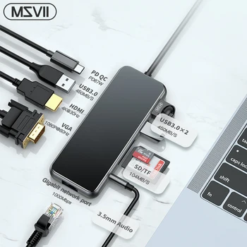 Msvii USB C HUB to Multi HDMI USB 3.0 Type-C for MacBook Pro Air 2020 HDMI Adapter Dock USB Splitter for iPad Pro 2020
Msvii USB C HUB to Multi HDMI USB 3.0 Type-C for MacBook Pro Air 2020 HDMI Adapter Dock USB Splitter for iPad Pro 2020