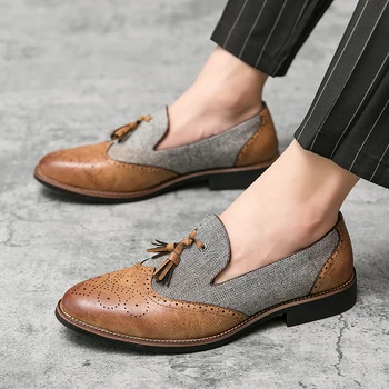 Luxury Shoes Elegant Moccasins Men Casual tassel Loafers Flat Party Club Dress Shoes Handmade Loafers Anti-Slip Male Moccasins 
Luxury Shoes Elegant Moccasins Men Casual tassel Loafers Flat Party Club Dress Shoes Handmade Loafers Anti-Slip Male Moccasins