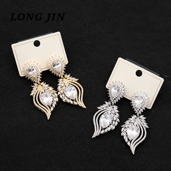 Fashion New Luxury Micro-Inlaid Zircon Gold Color Silver Ladies Earrings Personality Temperament Creative Best gift Ornament
Fashion New Luxury Micro-Inlaid Zircon Gold Color Silver Ladies Earrings Personality Temperament Creative Best gift Ornament