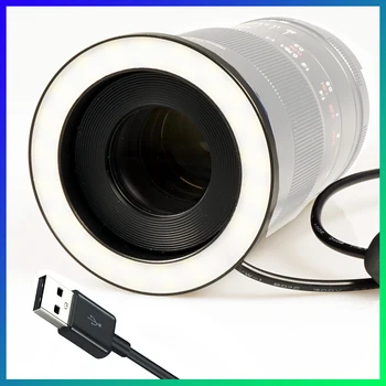 DSLR 카메라 렌즈 용 LED 매크로 링 라이트 어댑터 링 보조베터리 매크로 사진 도구 포함