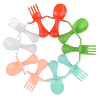 Baby Training Fork Spoon Set Newborn Feeidng Soup Spoon Kid Food Supplement Fruit Fork Safety PP Material Tableware Candy Colors
Baby Training Fork Spoon Set Newborn Feeidng Soup Spoon Kid Food Supplement Fruit Fork Safety PP Material Tableware Candy Colors