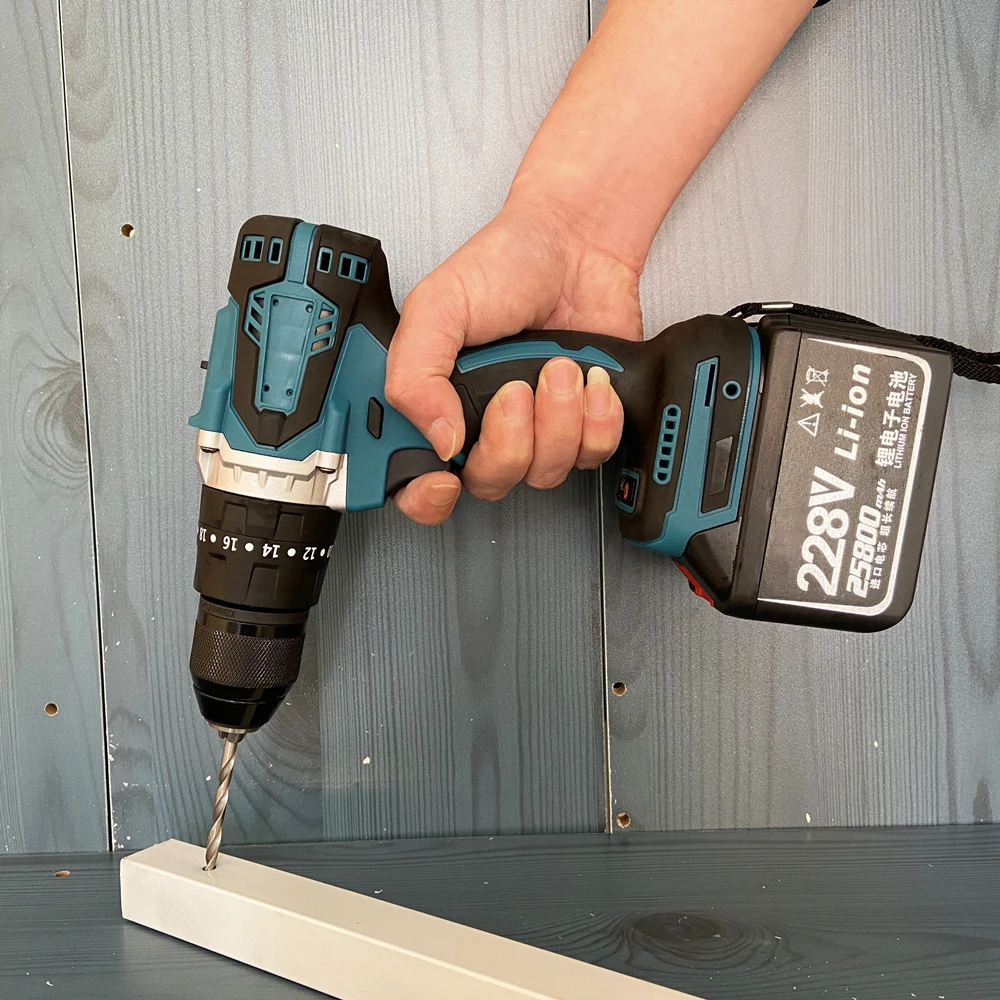 Home DIY drill electric cordless drill 3 function Stepless Speed Regulation with LED light
Home DIY drill electric cordless drill 3 function Stepless Speed Regulation with LED light