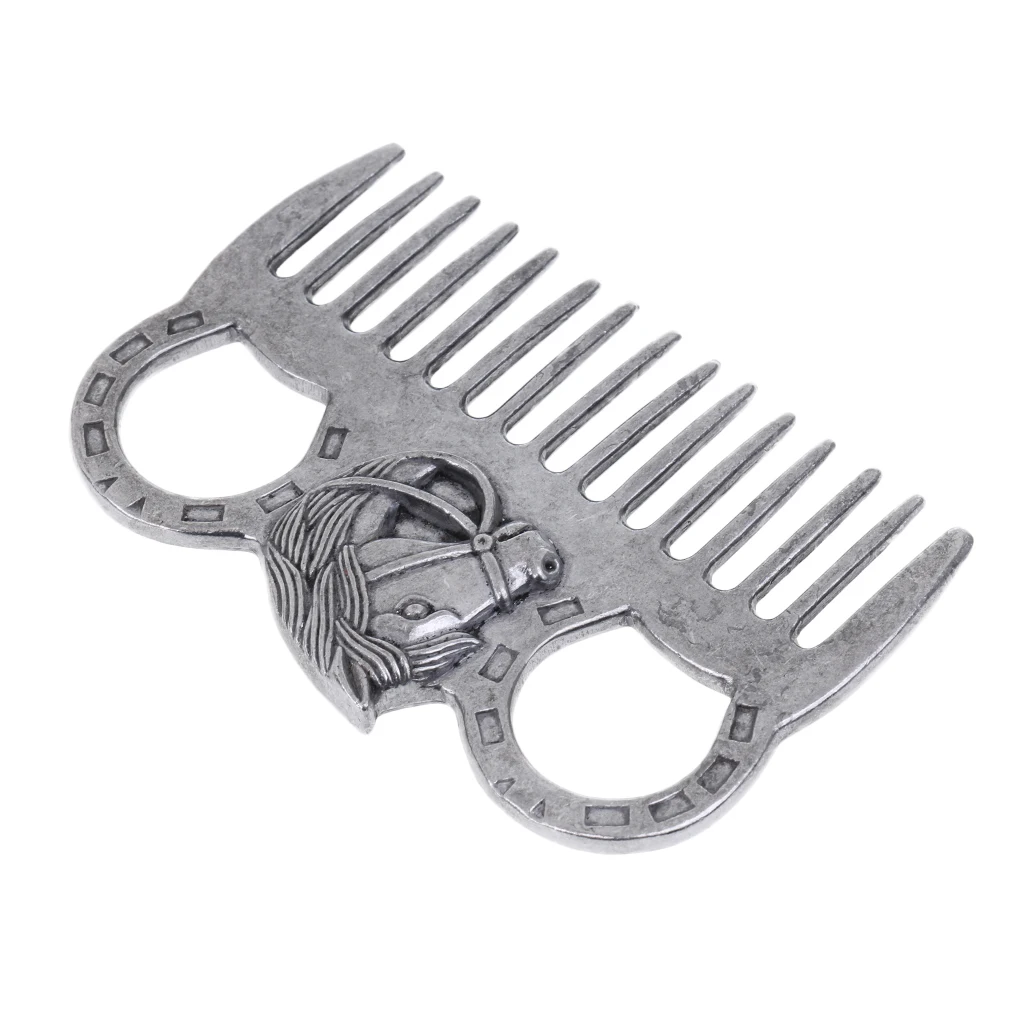 Stainless Steel Polished Horse Pony Grooming Comb Currycomb Accessory Stainless Steel Polished Horse Pony Grooming Comb Currycomb Accessory