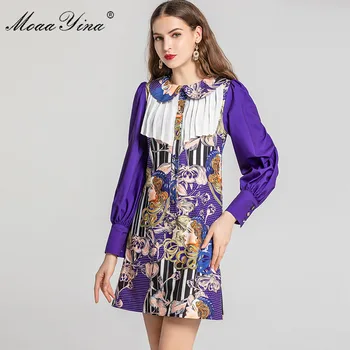 MoaaYina Fashion Designer dress Spring Summer Women's Dress Ruffles Ruched Print Vacation Party Dresses
MoaaYina Fashion Designer dress Spring Summer Women's Dress Ruffles Ruched Print Vacation Party Dresses