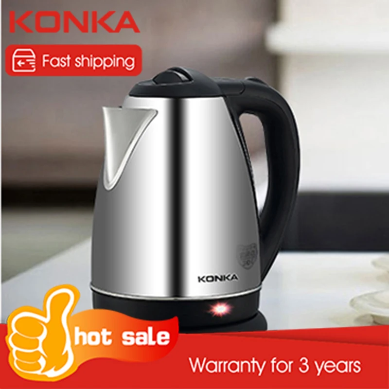 KONKA Electric Kettle Tea Pot 110V/220V 1.8L Fast boiling Stainless Steel Water Kettle Kitchen
KONKA Electric Kettle Tea Pot 110V/220V 1.8L Fast boiling Stainless Steel Water Kettle Kitchen