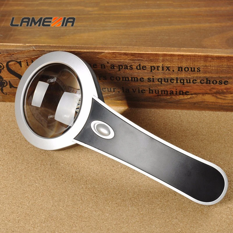 LAMEZIA 2 LED Lights Lamp 6X Loupe Jewelry Reading Pocket Protable Magnifying Glass Lens Hand Held Magnifier
LAMEZIA 2 LED Lights Lamp 6X Loupe Jewelry Reading Pocket Protable Magnifying Glass Lens Hand Held Magnifier