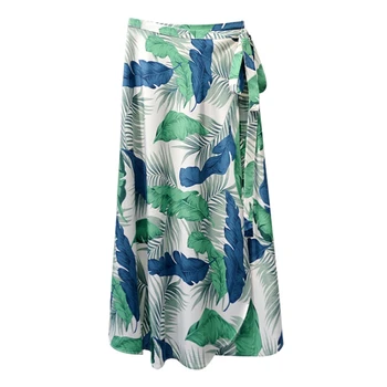 Vintage Floral Print Long Skirts Women High Waist Midi Skirt Bow Tie 2019 Summer Sexy Split Wrap Skirt Ladies Green Beach 
Vintage Floral Print Long Skirts Women High Waist Midi Skirt Bow Tie 2019 Summer Sexy Split Wrap Skirt Ladies Green Beach
