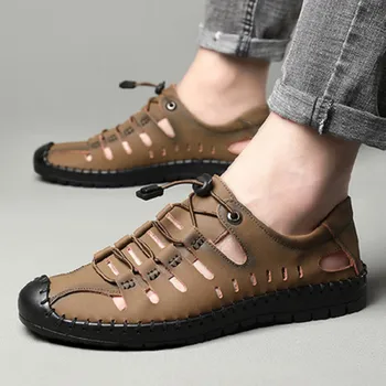 2020 summer new beach shoes outdoor fashion sandals and slippers non-slip men's sandals hollow holes shoes Мужские сандалии
2020 summer new beach shoes outdoor fashion sandals and slippers non-slip men's sandals hollow holes shoes Мужские сандалии
