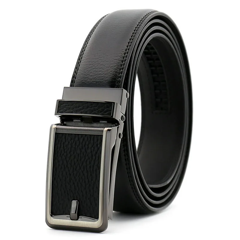 New Designer Brand Men Belts Black Open Buckle Slide Ratchet Strap Width 3.1cm Click Automatic Buckle Waist Belt for Male Father 
New Designer Brand Men Belts Black Open Buckle Slide Ratchet Strap Width 3.1cm Click Automatic Buckle Waist Belt for Male Father