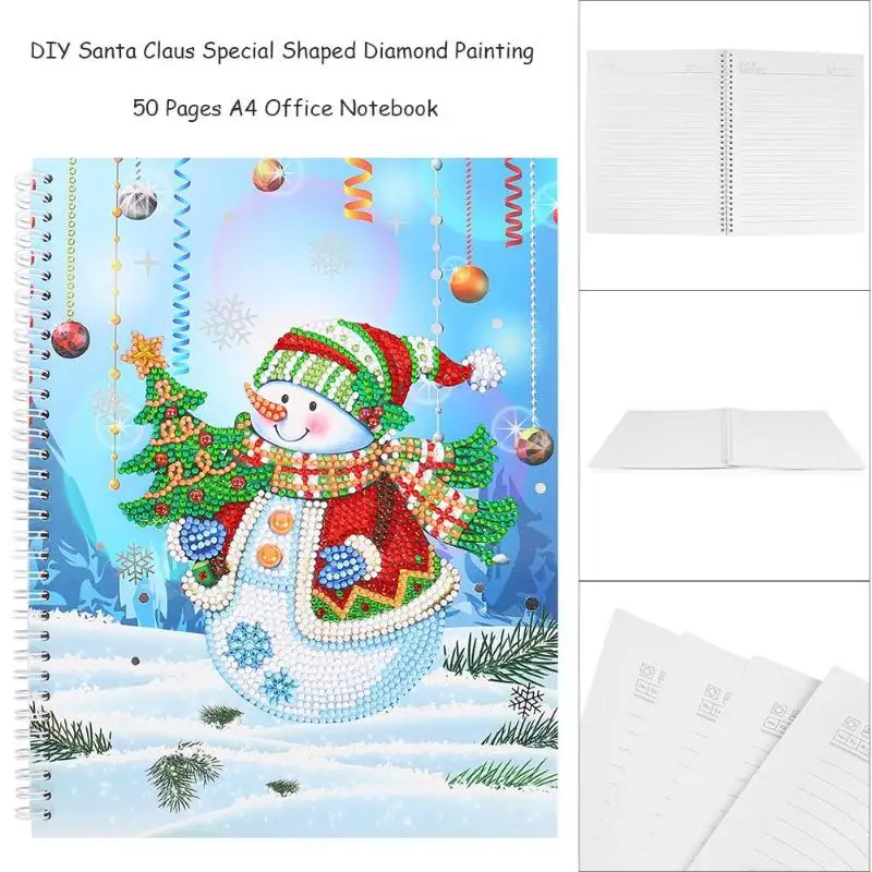 Newest DIY Christmas Owl/Elk/Snowman/Santa Claus Special Shaped Diamond Painting Childrens 50 Pages A4 Notebook Create Xmas Gift
Newest DIY Christmas Owl/Elk/Snowman/Santa Claus Special Shaped Diamond Painting Childrens 50 Pages A4 Notebook Create Xmas Gift