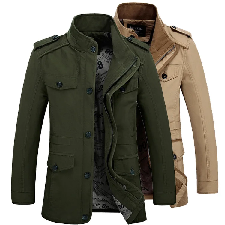 Spring And Autumn MEN'S Casual Jacket Large Size Pure Cotton Men's Mid-length Washed Cotton Coat
Spring And Autumn MEN'S Casual Jacket Large Size Pure Cotton Men's Mid-length Washed Cotton Coat