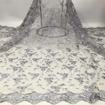 Gray color African Lace fabric Beads Embroiderd High Quality French Lace Fabric Nigerian tulle Mesh Lace Fabric For Wedding
Gray color African Lace fabric Beads Embroiderd High Quality French Lace Fabric Nigerian tulle Mesh Lace Fabric For Wedding
