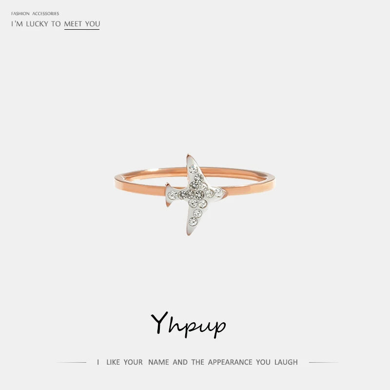 Yhpup Personality Aircraft Geometric Zirconia Women Ring 316L Rose Gold Stainless Steel Statement Ring for Female Christmas Gift
Yhpup Personality Aircraft Geometric Zirconia Women Ring 316L Rose Gold Stainless Steel Statement Ring for Female Christmas Gift