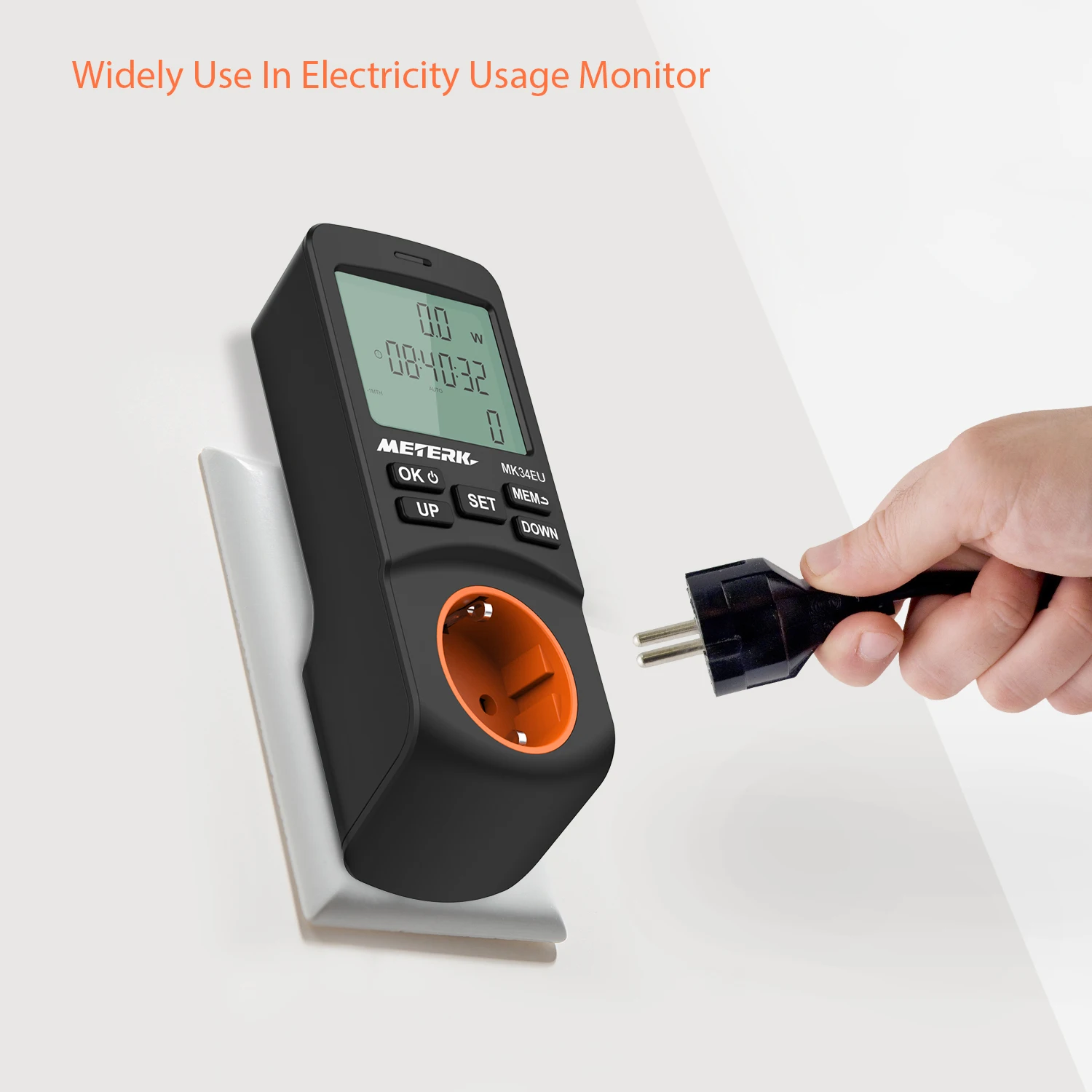 Meterk Plug-in LCD Power Watt Meter Digital Timer Socket Electricity Energy Monitor Home Electric Usage Tester 12/24 Mode
Meterk Plug-in LCD Power Watt Meter Digital Timer Socket Electricity Energy Monitor Home Electric Usage Tester 12/24 Mode