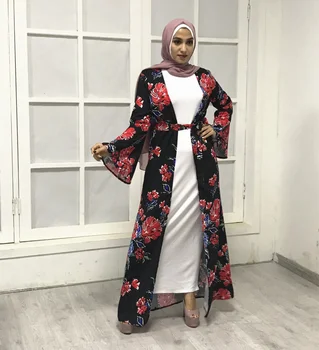 Muslim Print Flower Abaya Cardigan Maxi Dress Tunic Long Robe Gowns Kimono Arab Ramadan Islamic Prayer Clothing Worship Service
Muslim Print Flower Abaya Cardigan Maxi Dress Tunic Long Robe Gowns Kimono Arab Ramadan Islamic Prayer Clothing Worship Service