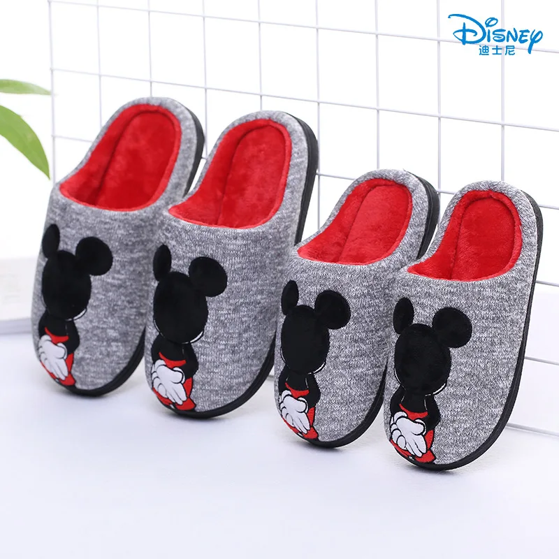 Disney/домашние хлопковые тапочки Сезон осень зима Теплые для мальчиков и девочек