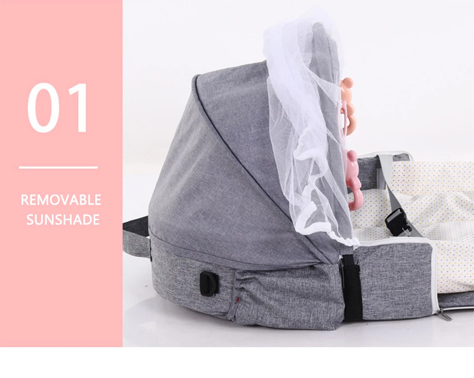 Portable Baby Bed Foldable Multifunction Baby Cribs For Newborns Travel Sun Protection Mosquito Net Breathable Baby Nest Bed